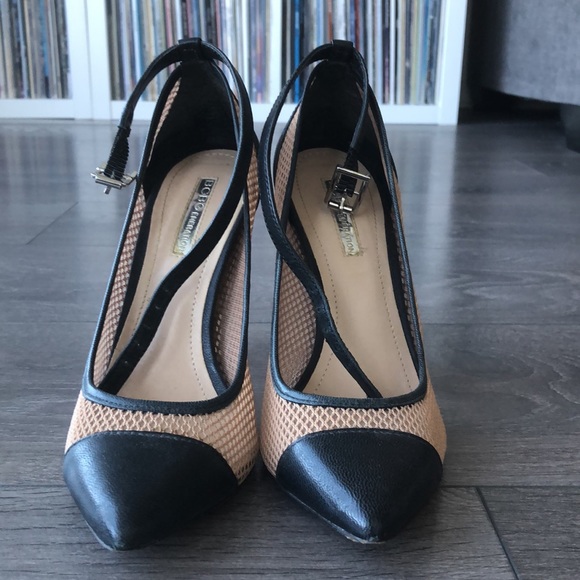 BCBGeneration Mesh ankle Strap Heels - Picture 3 of 7